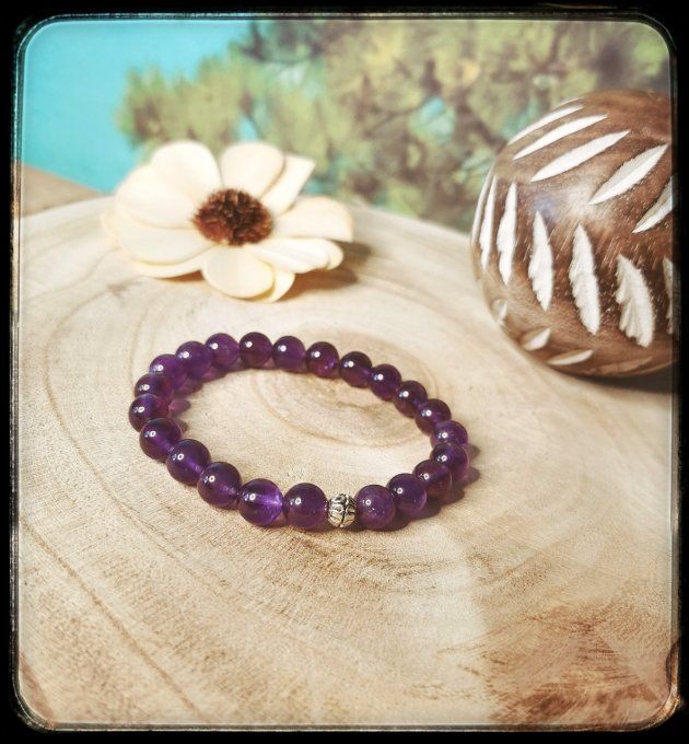 Bracelet pierre naturelle "AMETHYSTE"