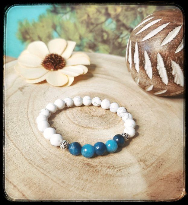 Bracelet pierre naturelle "HOWLITE"